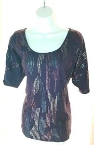 EXPRESS sequin purple t-shirt